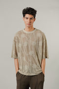 Oversized Mesh Tee - Taupe